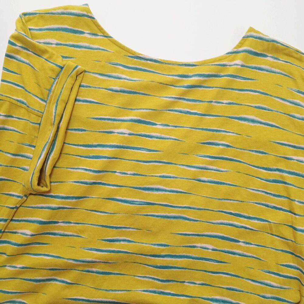 Garnet Hill Organic Cotton Shirt‎ Top Large Dolman Sleeve Stretch Boxy Relaxed